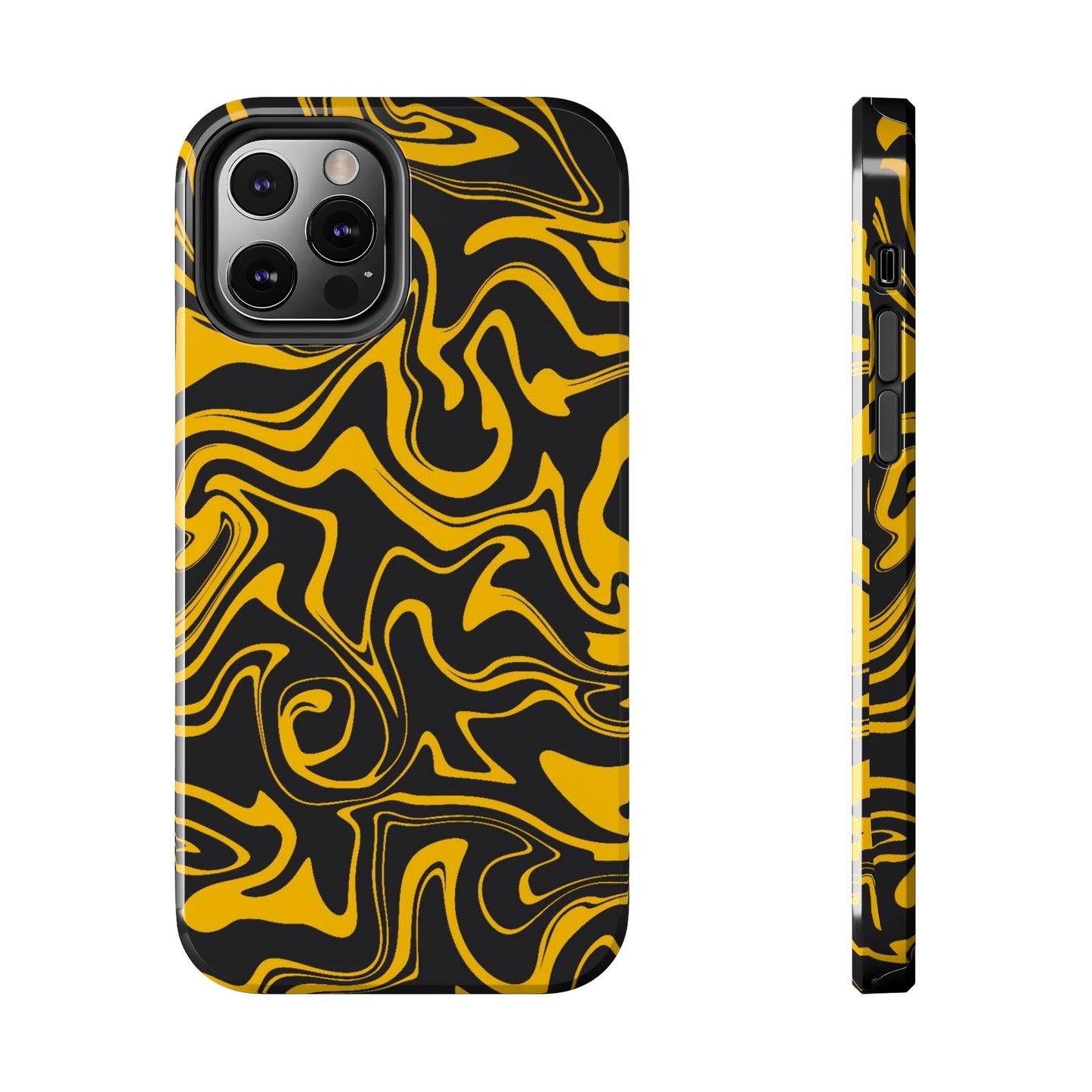 Black and Gold Mix Pattern Phone Case