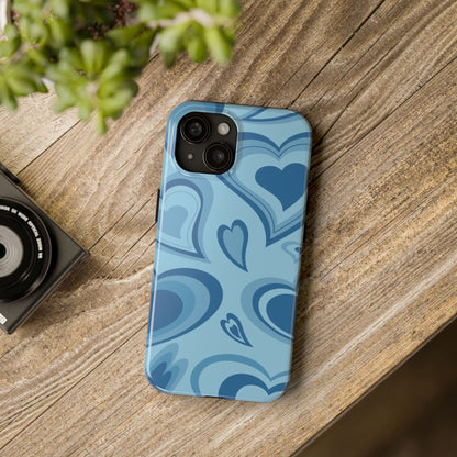 Blue Hearts Pattern Phone Case