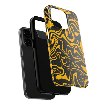 Black and Gold Mix Pattern Phone Case