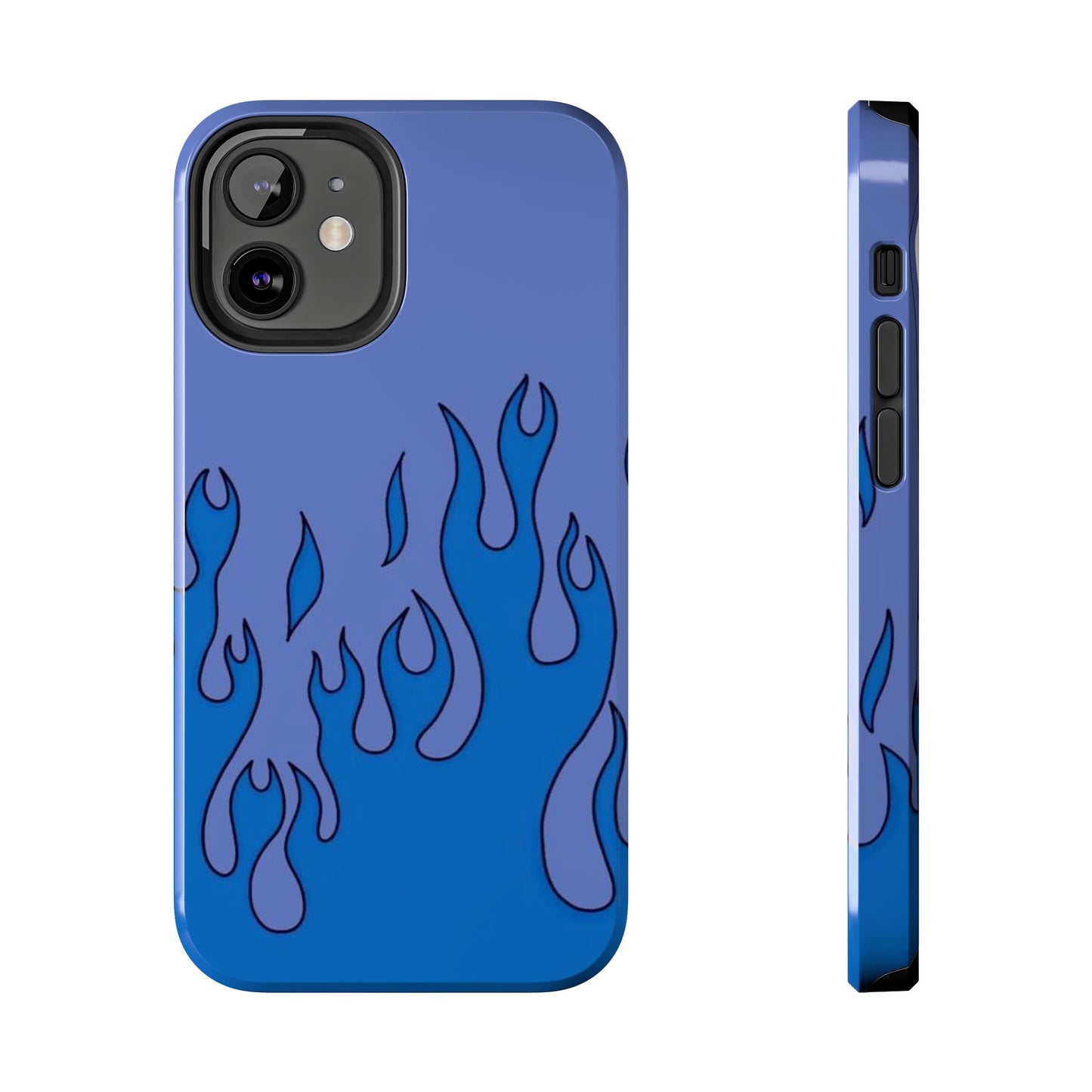 Blue Flames Pattern Phone Case