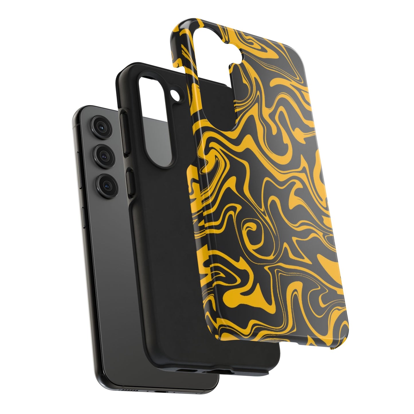 Black and Gold Mix Pattern Phone Case