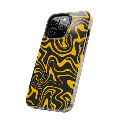 Black and Gold Mix Pattern Phone Case