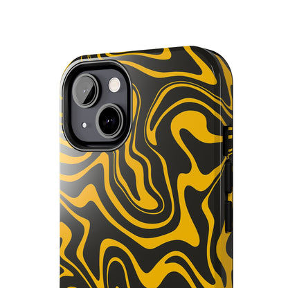 Black and Gold Mix Pattern Phone Case