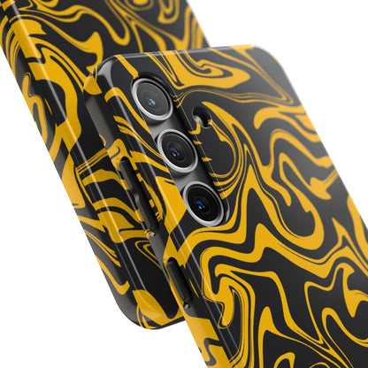 Black and Gold Mix Pattern Phone Case