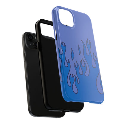 Blue Flames Pattern Phone Case