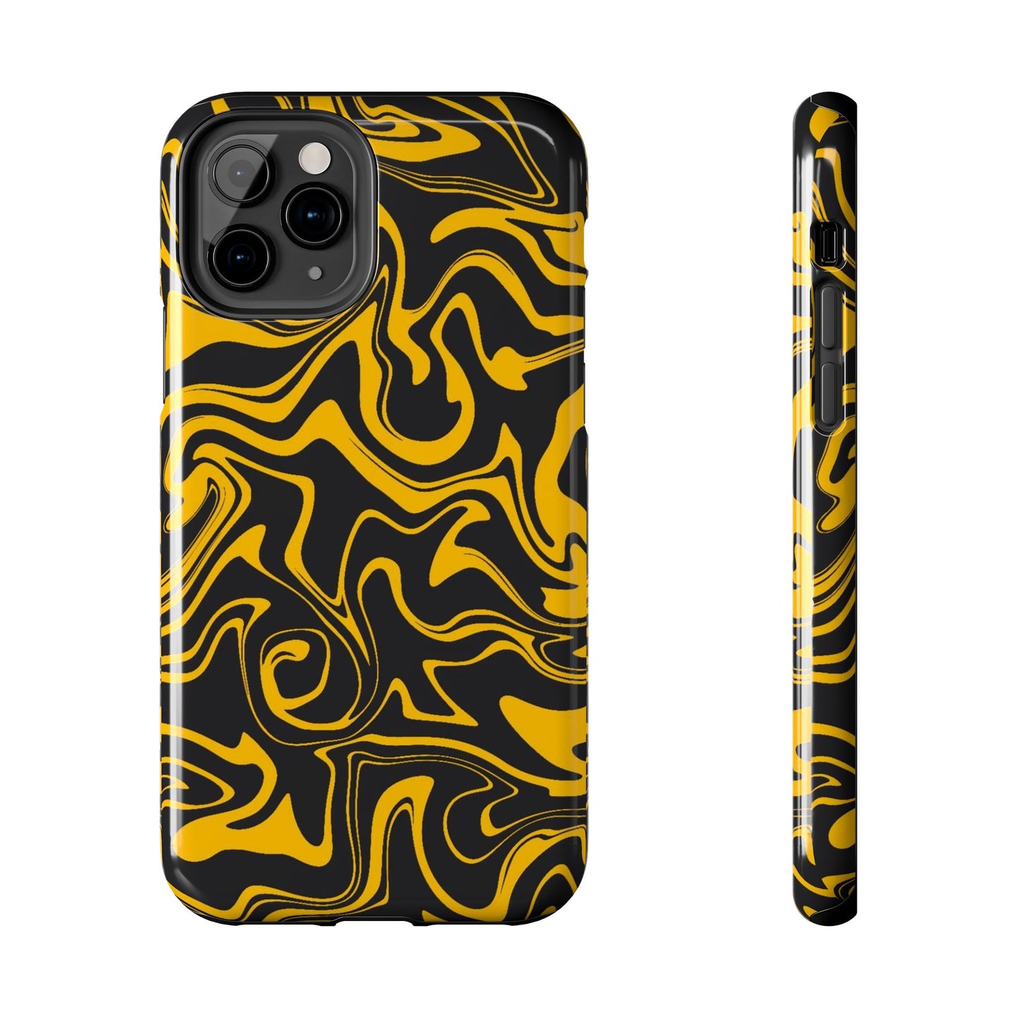 Black and Gold Mix Pattern Phone Case