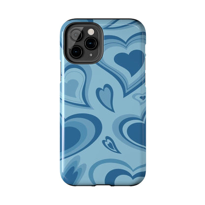 Blue Hearts Pattern Phone Case
