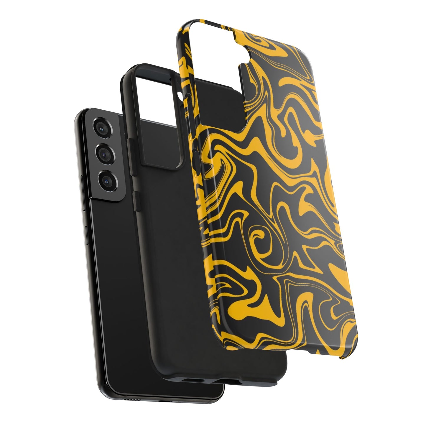 Black and Gold Mix Pattern Phone Case