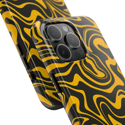 Black and Gold Mix Pattern Phone Case