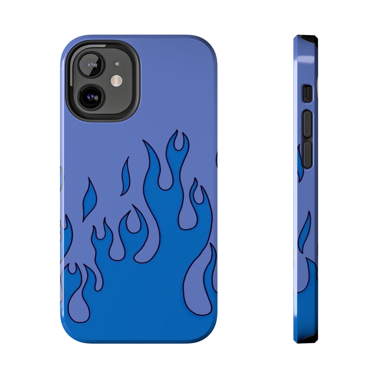 Blue Flames Pattern Phone Case