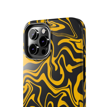 Black and Gold Mix Pattern Phone Case