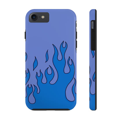 Blue Flames Pattern Phone Case