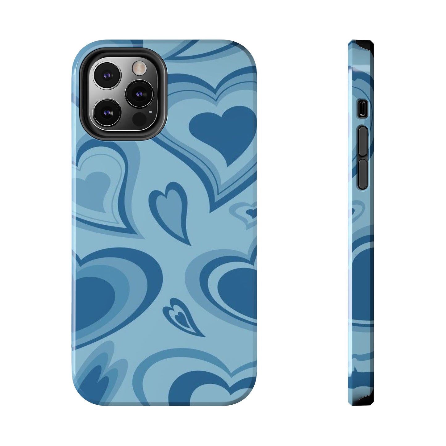 Blue Hearts Pattern Phone Case
