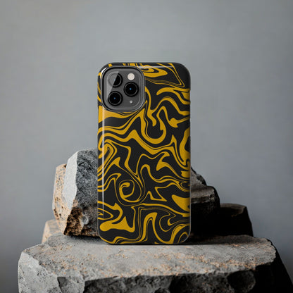 Black and Gold Mix Pattern Phone Case