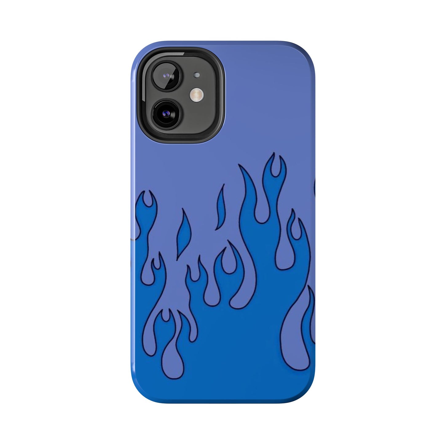 Blue Flames Pattern Phone Case