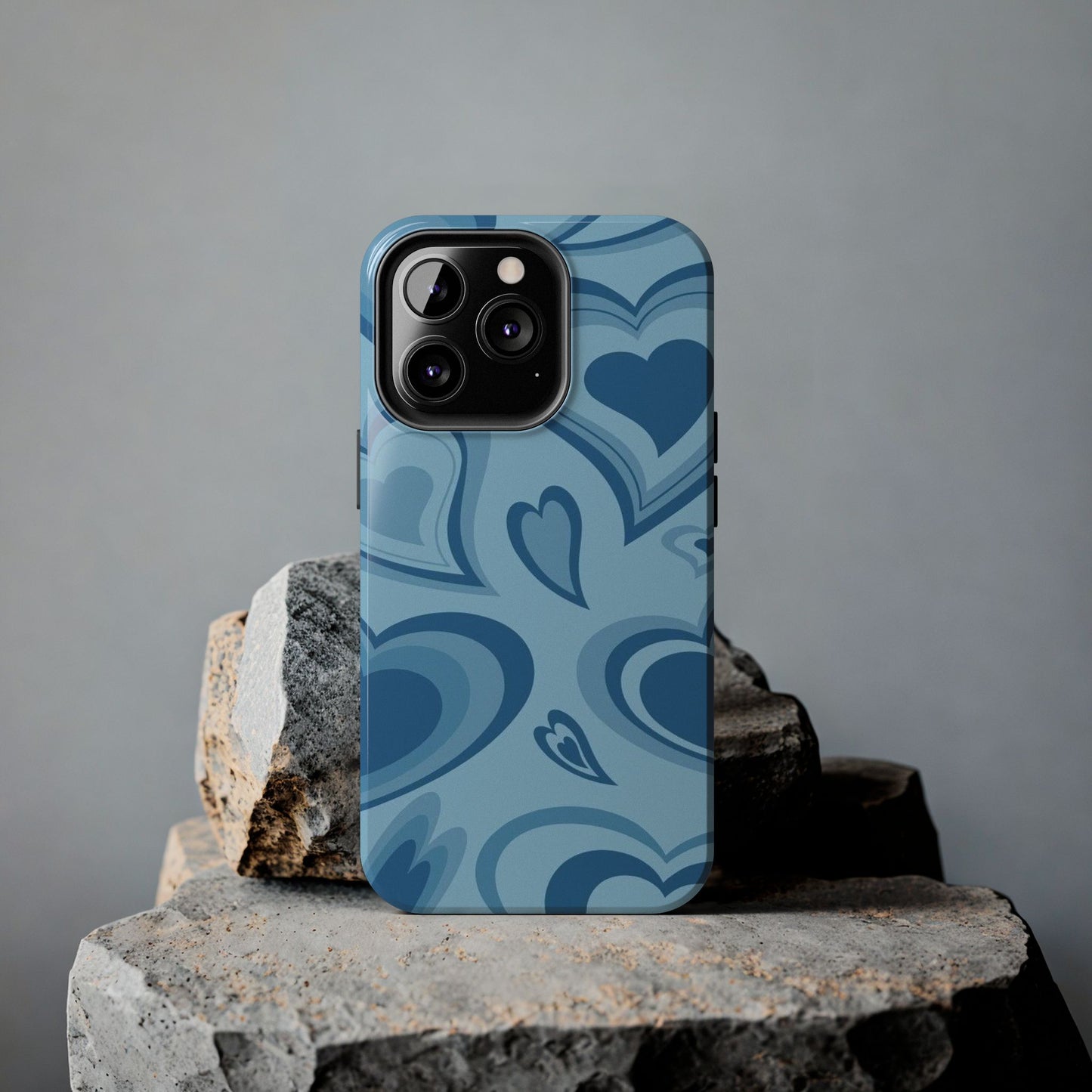 Blue Hearts Pattern Phone Case