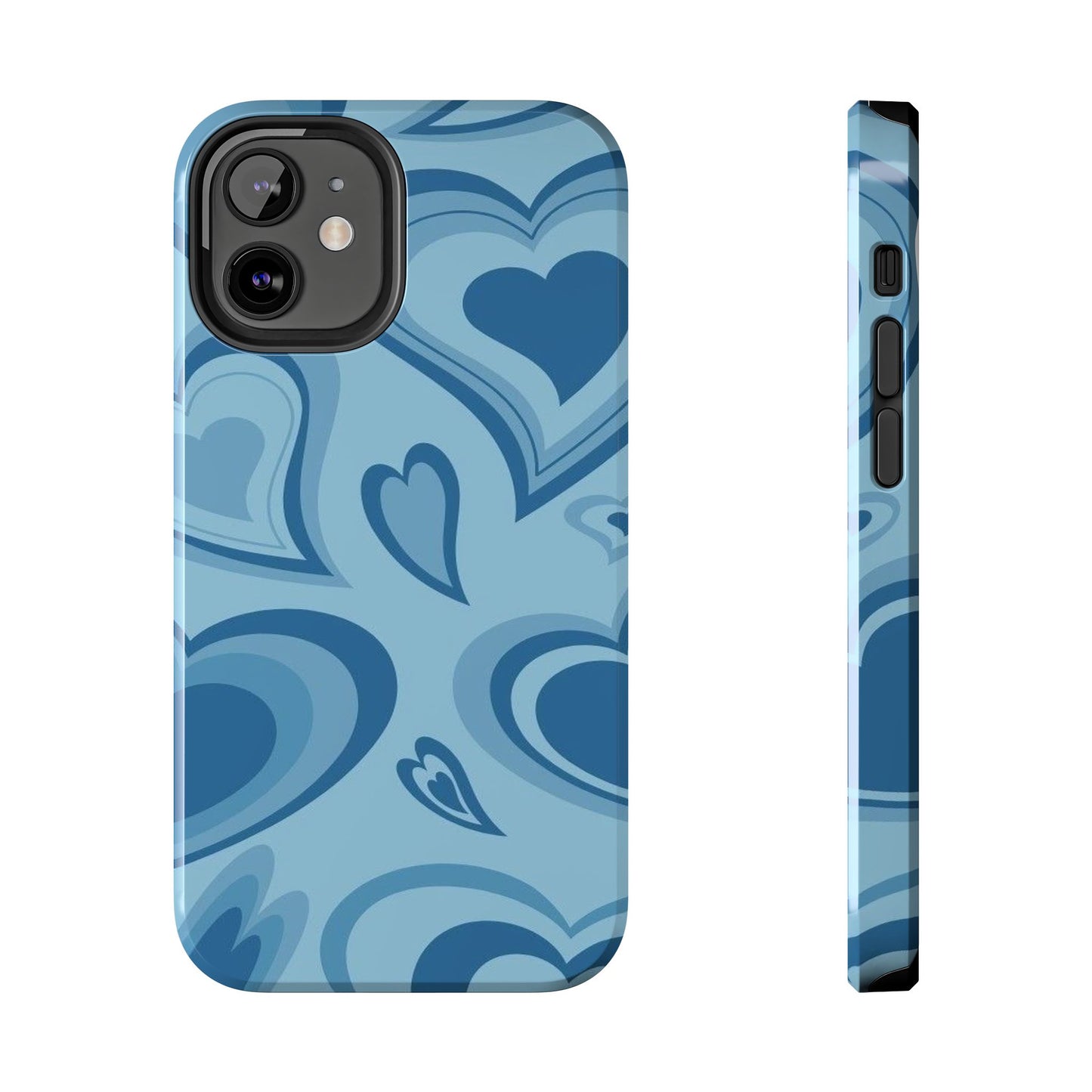 Blue Hearts Pattern Phone Case