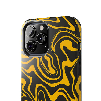 Black and Gold Mix Pattern Phone Case