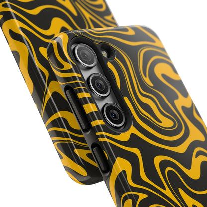 Black and Gold Mix Pattern Phone Case