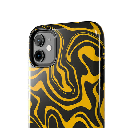 Black and Gold Mix Pattern Phone Case