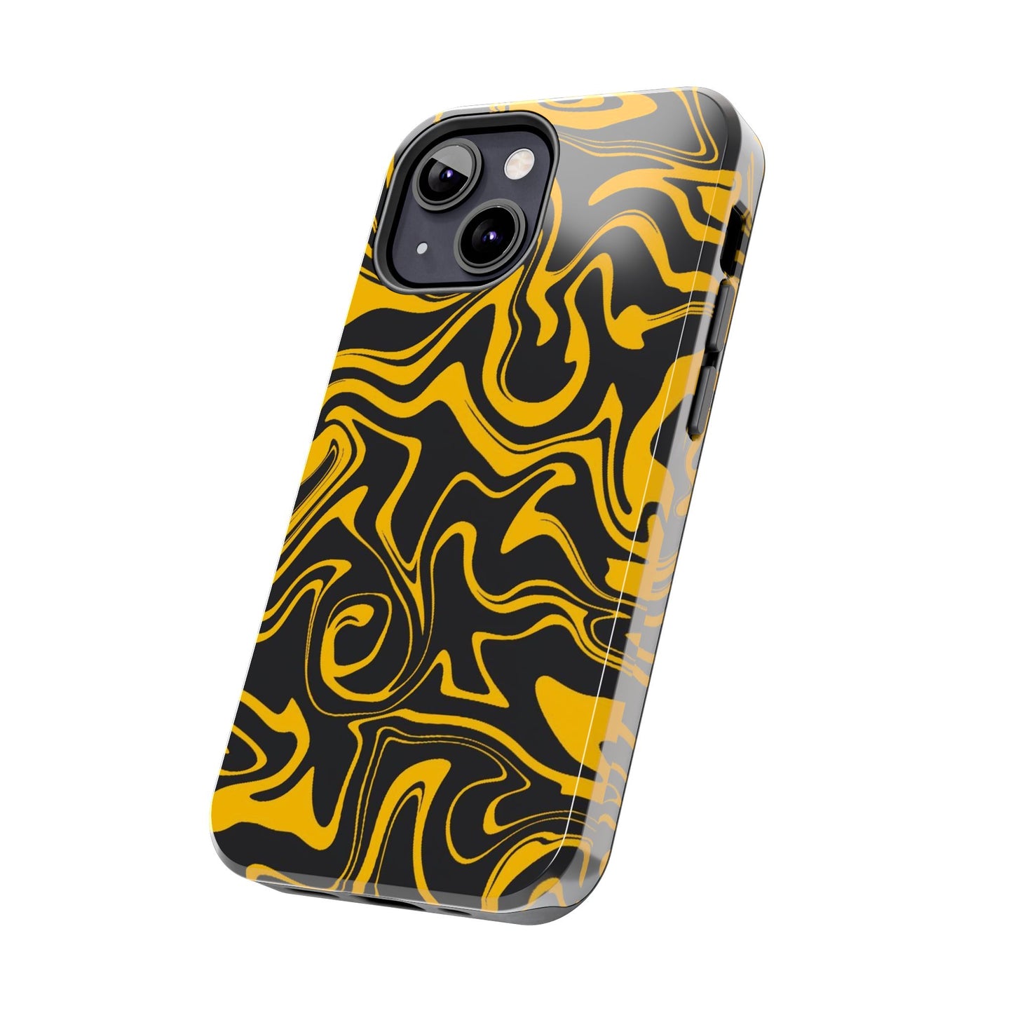 Black and Gold Mix Pattern Phone Case