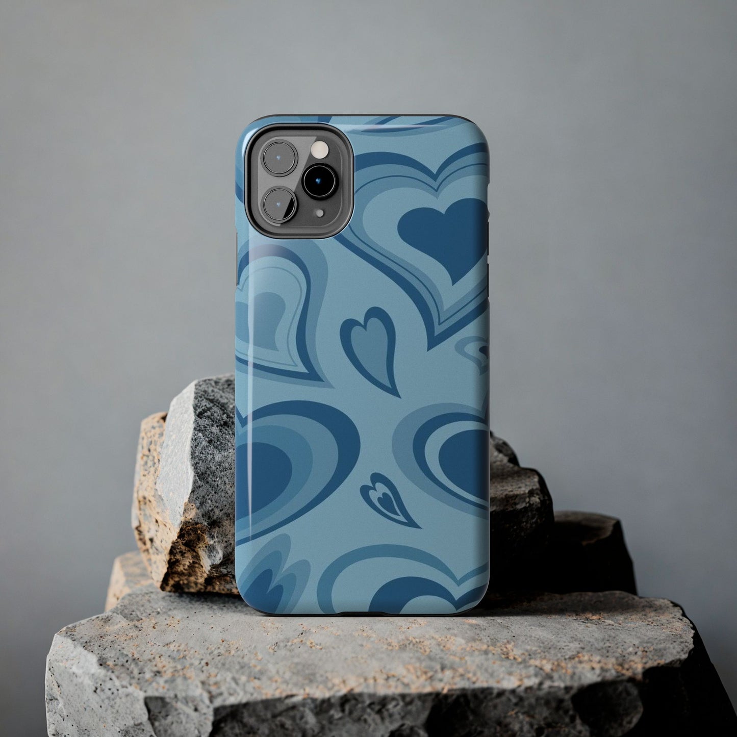 Blue Hearts Pattern Phone Case