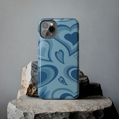 Blue Hearts Pattern Phone Case