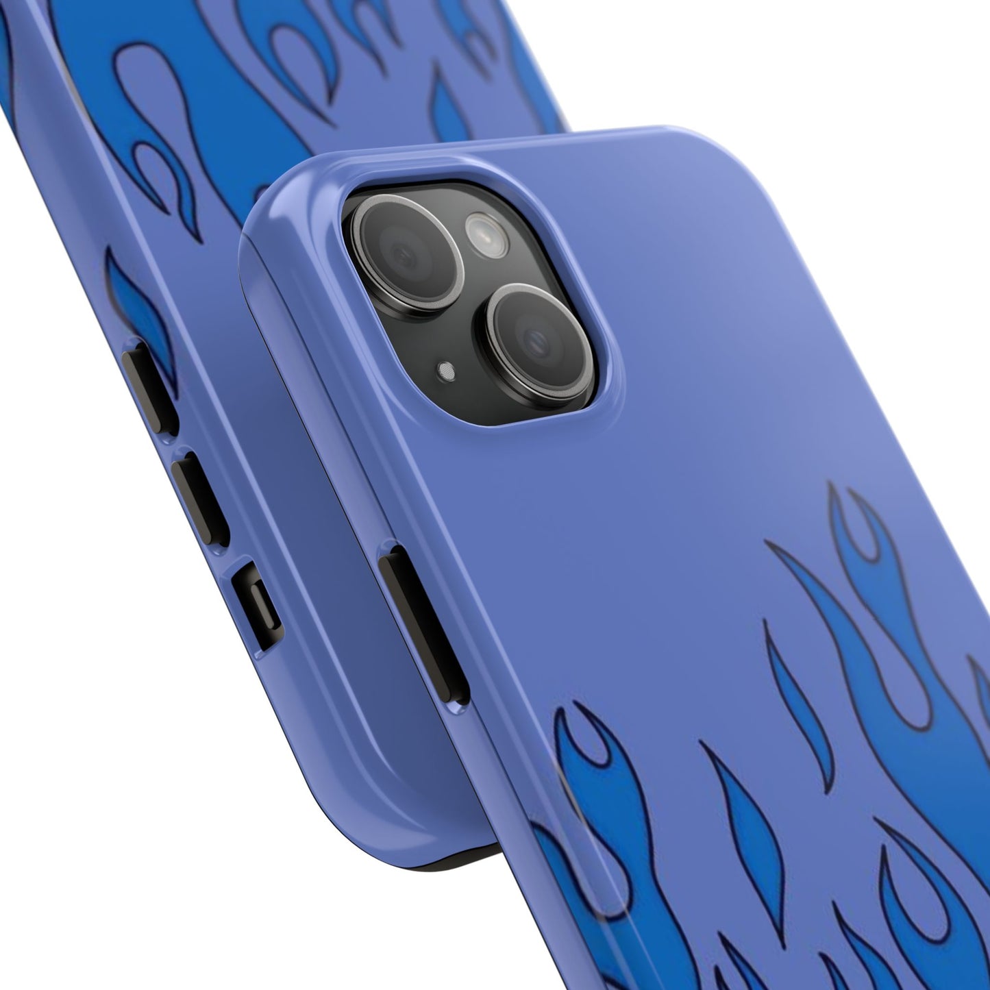 Blue Flames Pattern Phone Case