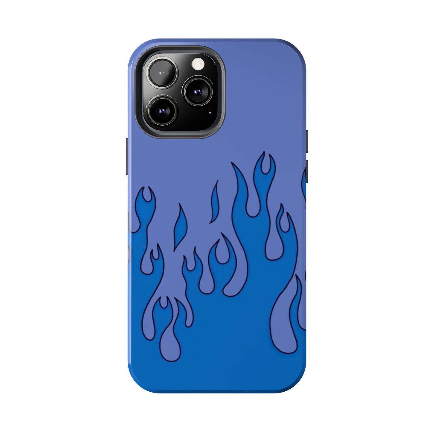 Blue Flames Pattern Phone Case