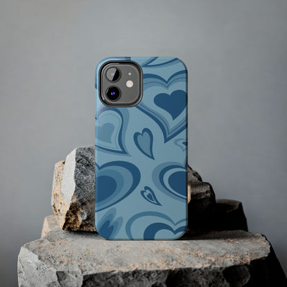 Blue Hearts Pattern Phone Case