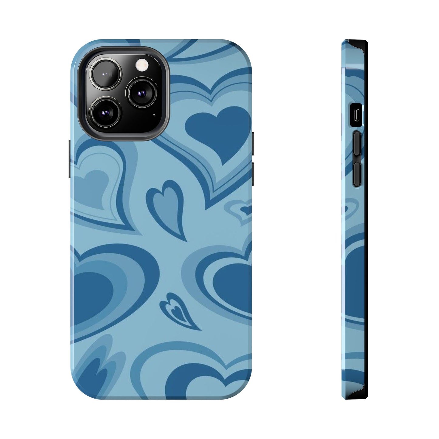 Blue Hearts Pattern Phone Case