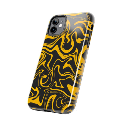 Black and Gold Mix Pattern Phone Case