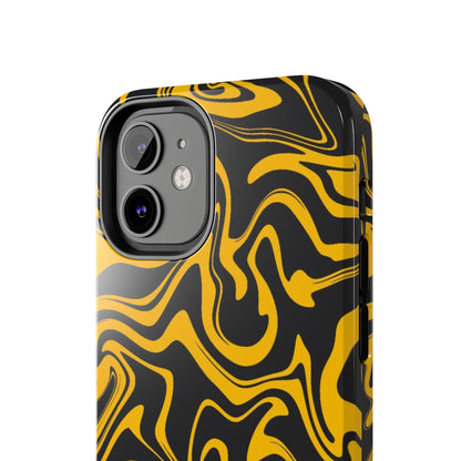 Black and Gold Mix Pattern Phone Case