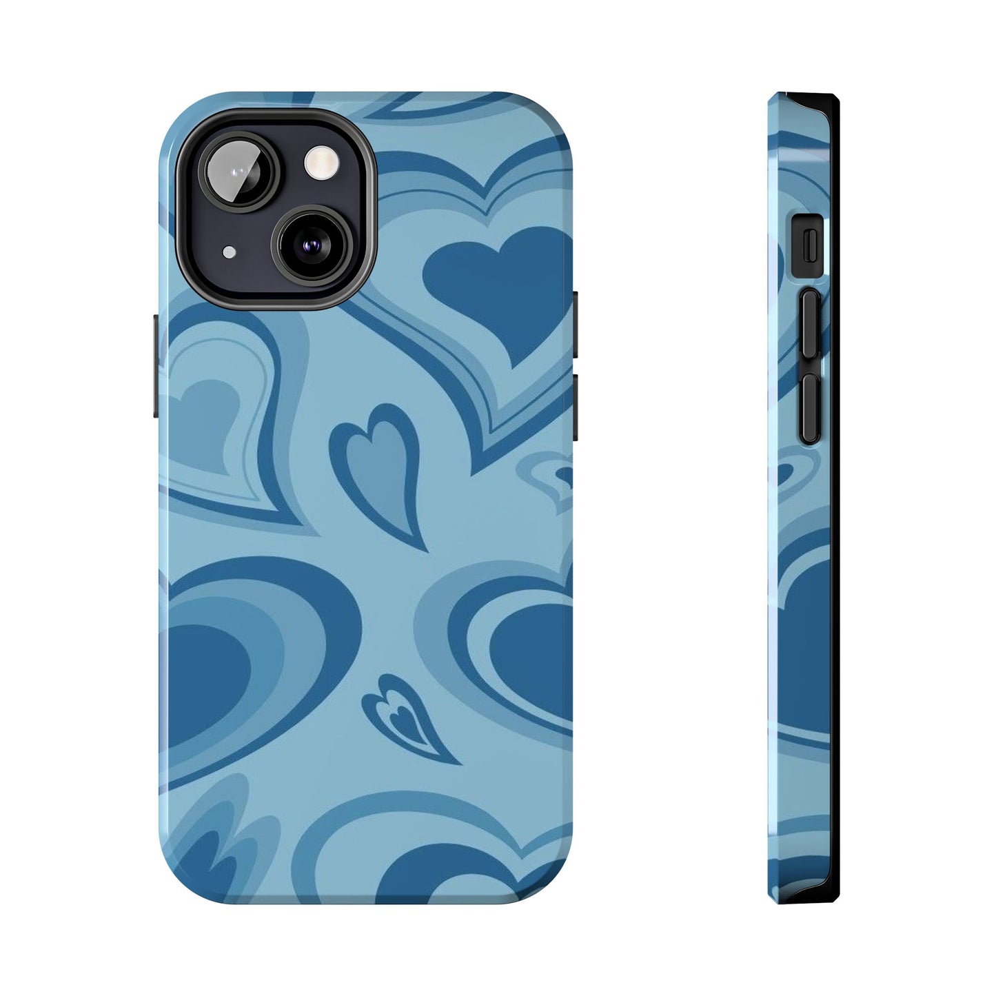 Blue Hearts Pattern Phone Case