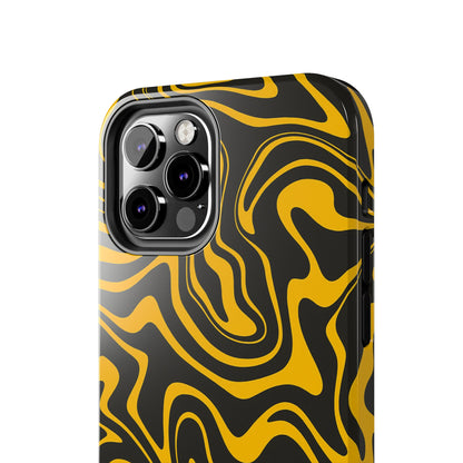 Black and Gold Mix Pattern Phone Case
