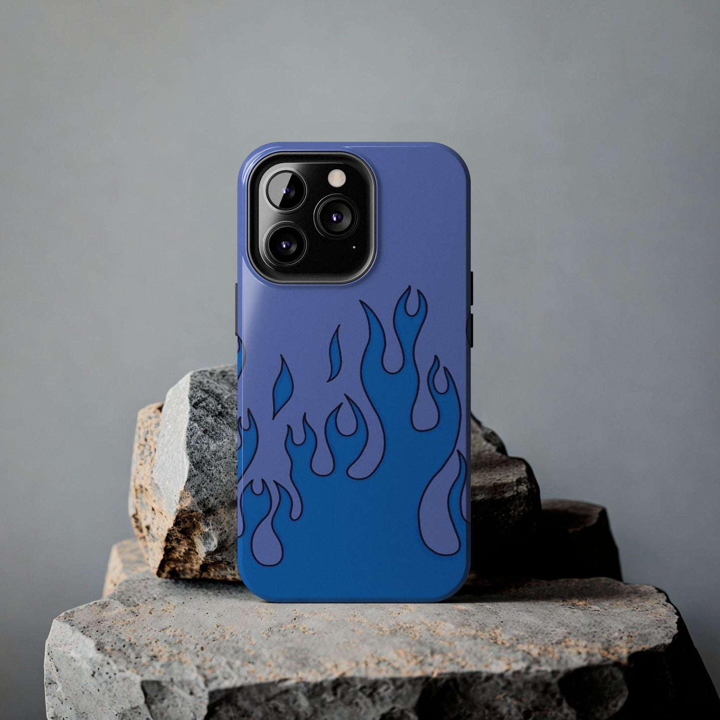 Blue Flames Pattern Phone Case