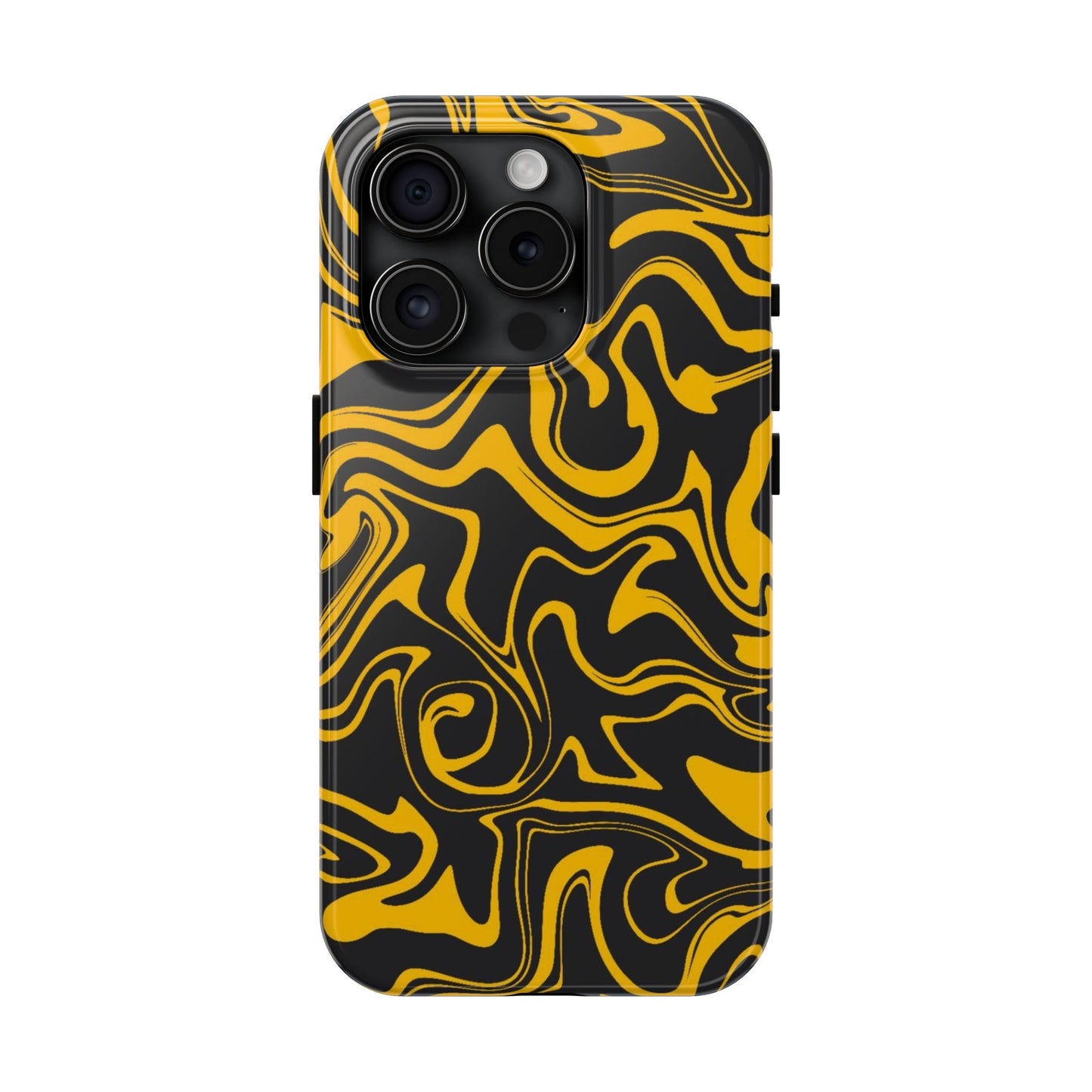 Black and Gold Mix Pattern Phone Case