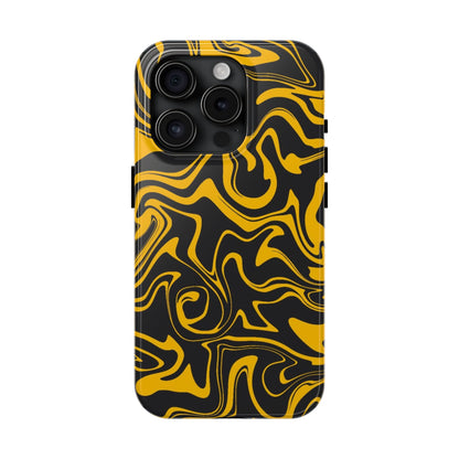 Black and Gold Mix Pattern Phone Case