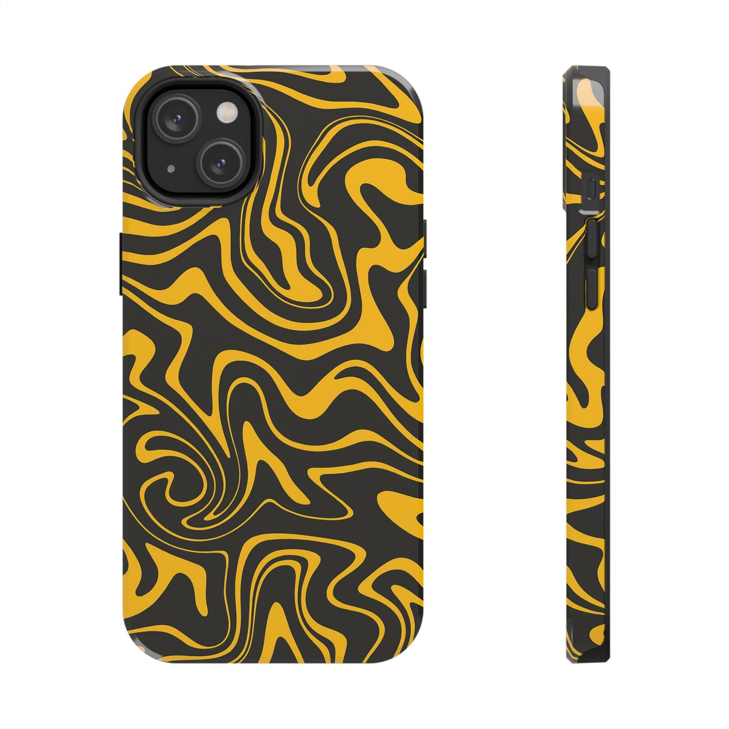 Black and Gold Mix Pattern Phone Case