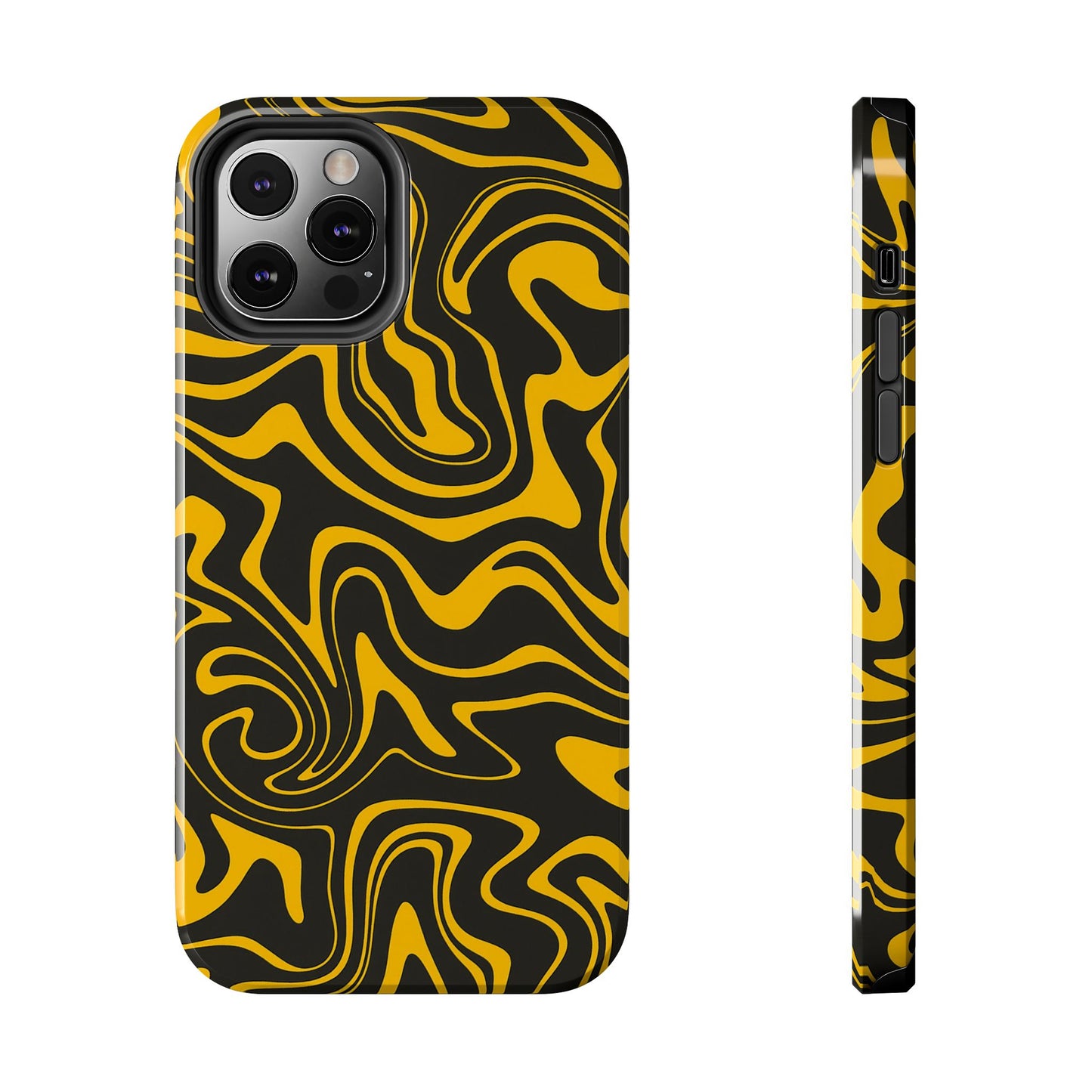 Black and Gold Mix Pattern Phone Case