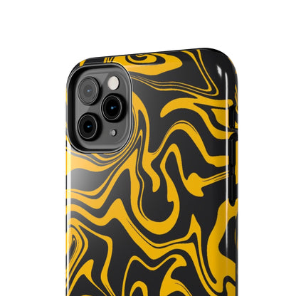 Black and Gold Mix Pattern Phone Case