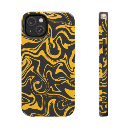 Black and Gold Mix Pattern Phone Case