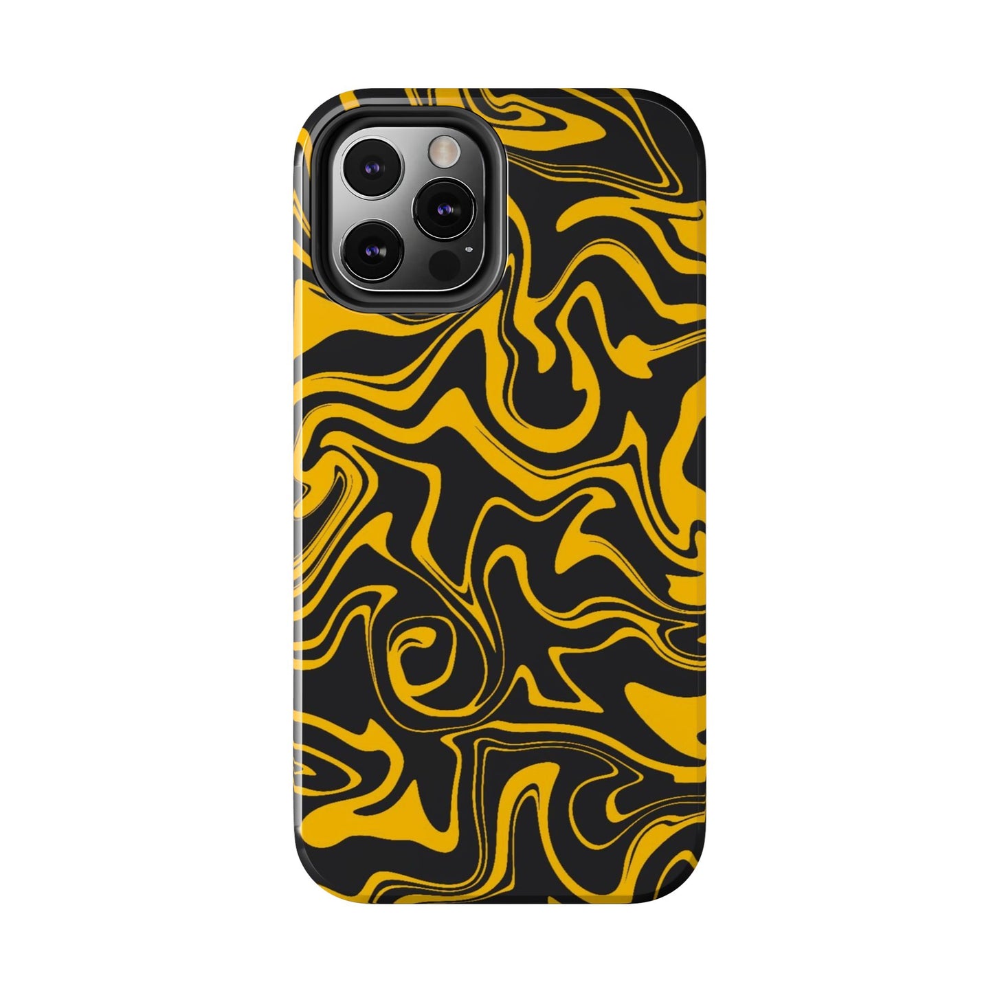 Black and Gold Mix Pattern Phone Case