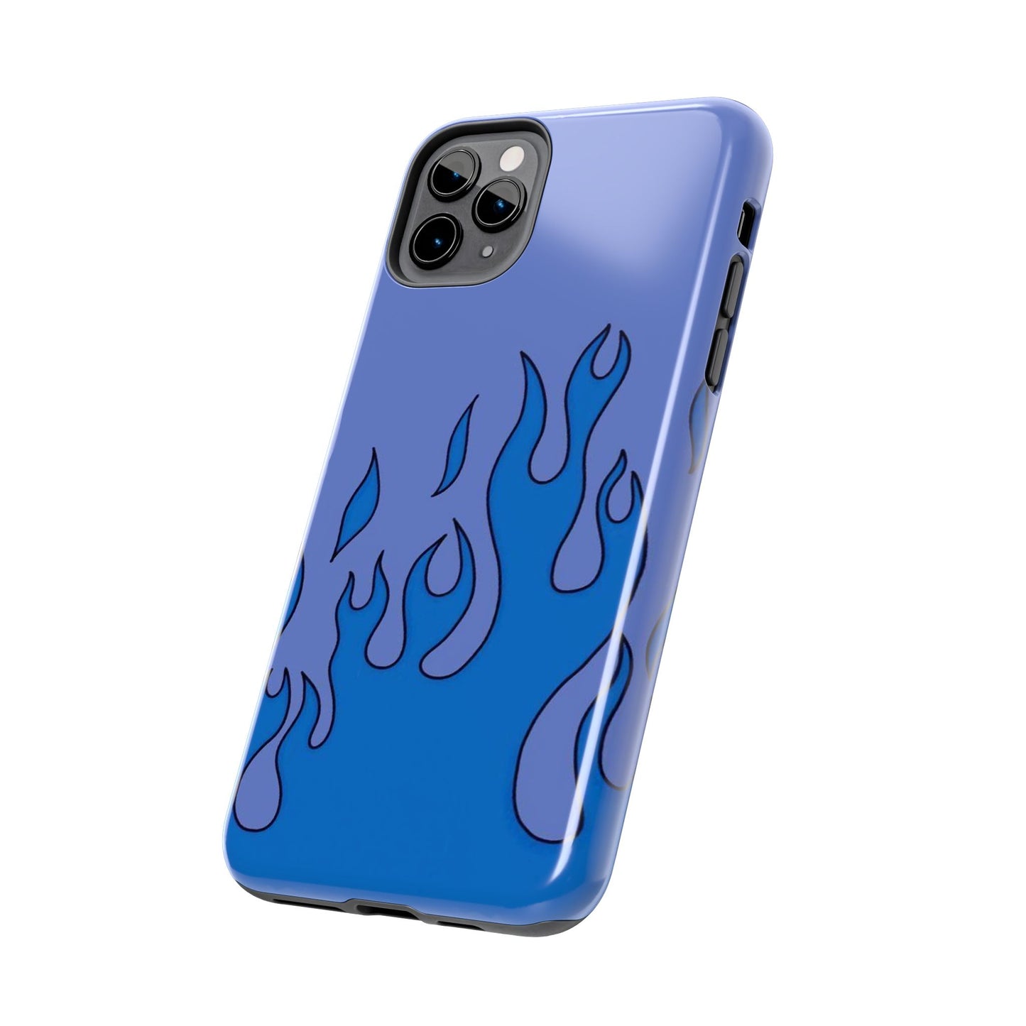 Blue Flames Pattern Phone Case