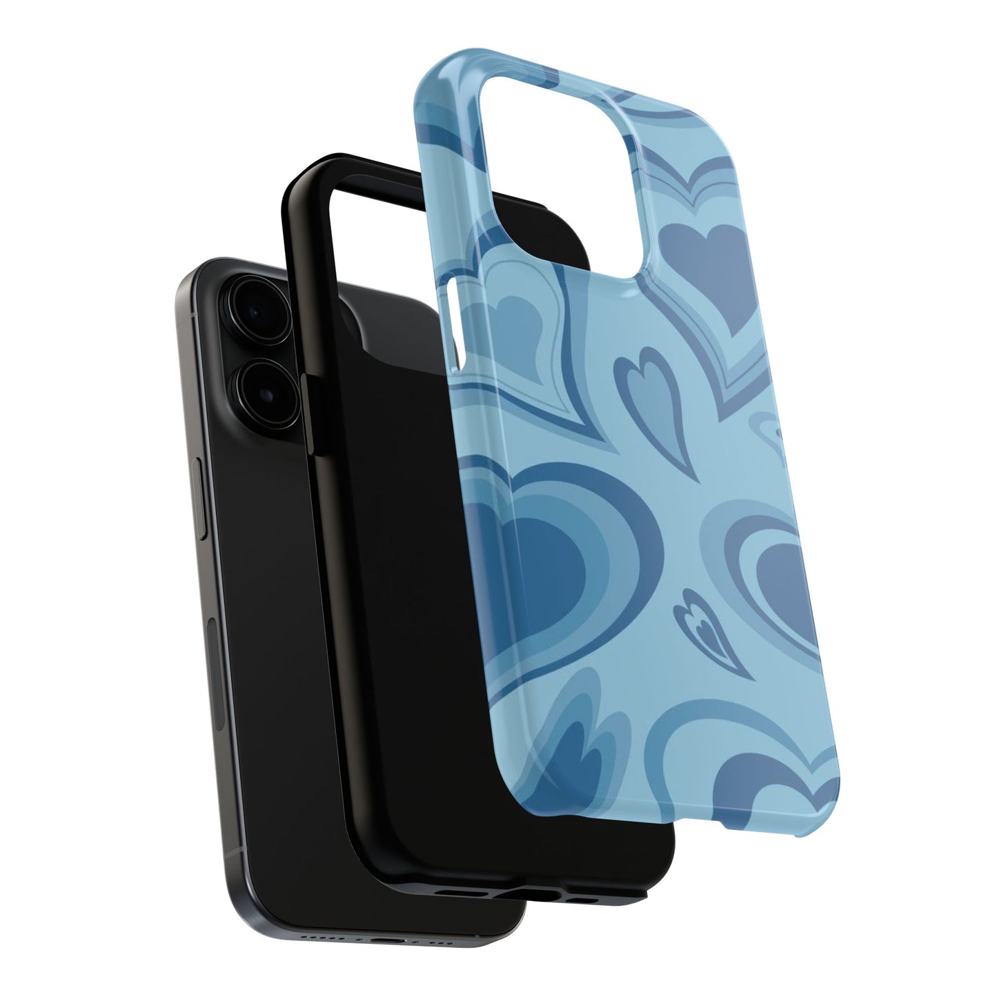 Blue Hearts Pattern Phone Case