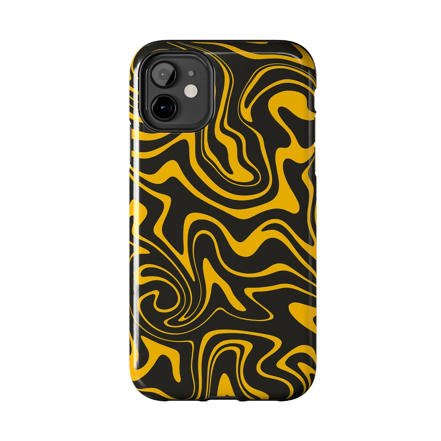 Black and Gold Mix Pattern Phone Case
