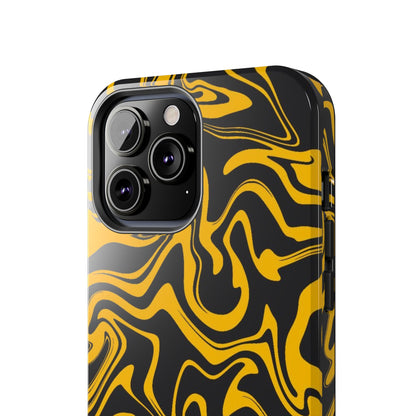 Black and Gold Mix Pattern Phone Case