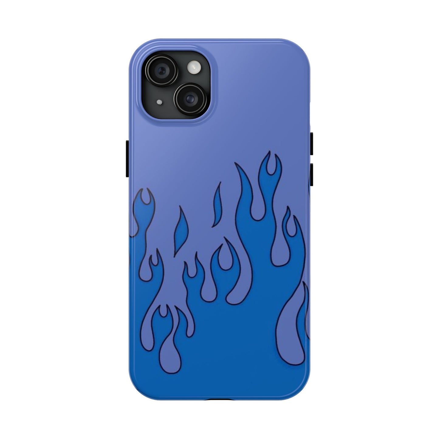 Blue Flames Pattern Phone Case