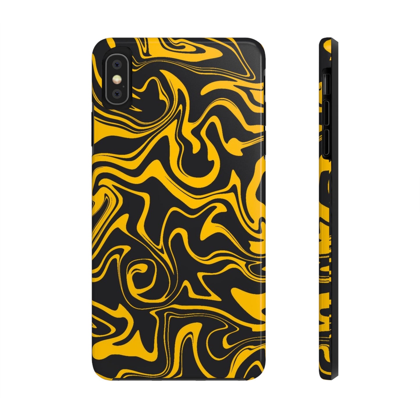 Black and Gold Mix Pattern Phone Case