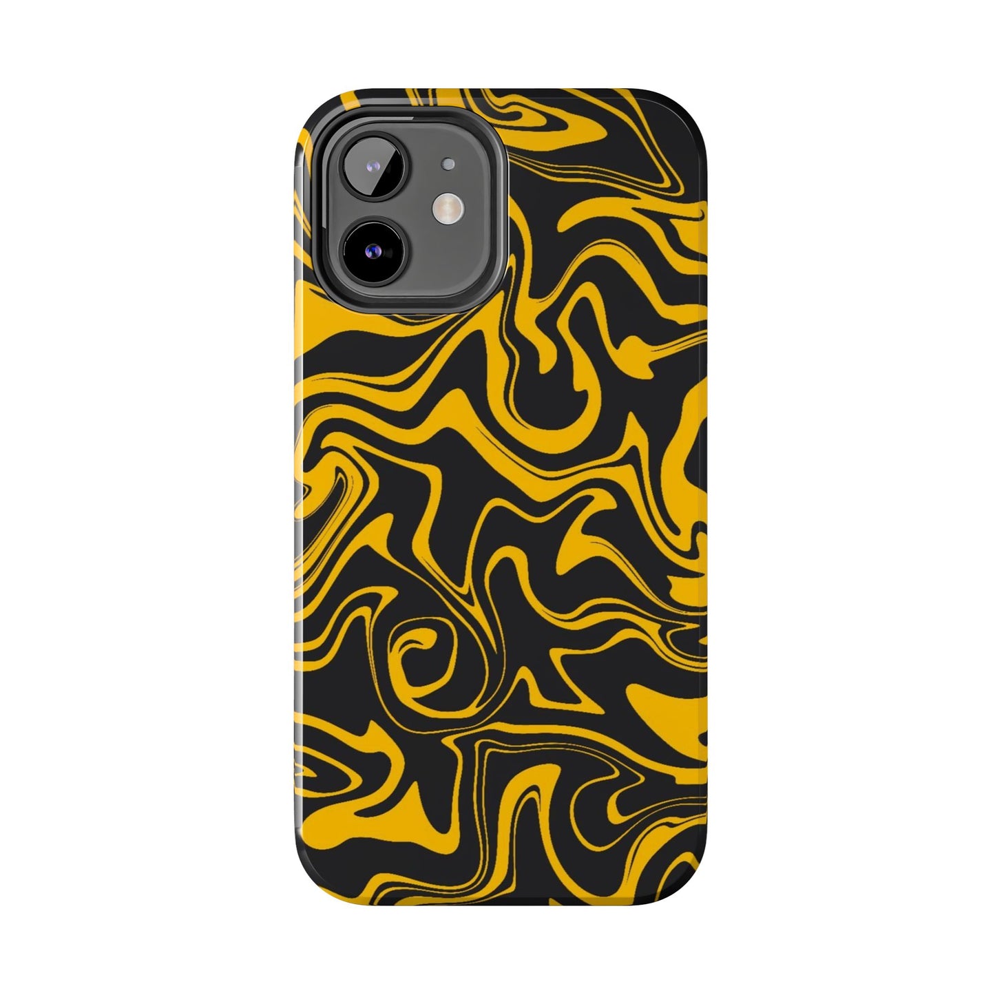 Black and Gold Mix Pattern Phone Case